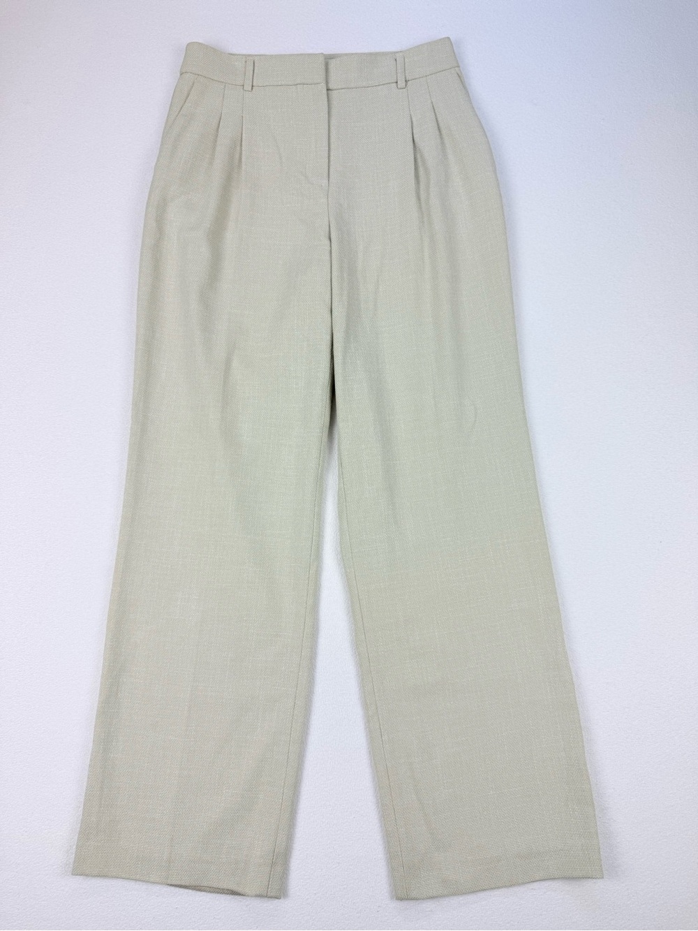 House of Harlow 1960 Sage Green Wide Leg Trousers High Rise Quiet Luxury Pants